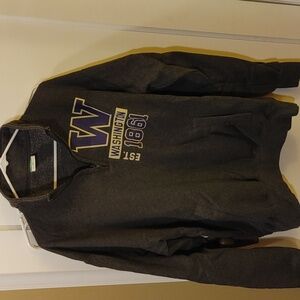 UW University of Washington Huskies quarter zip sweatshirt, XL